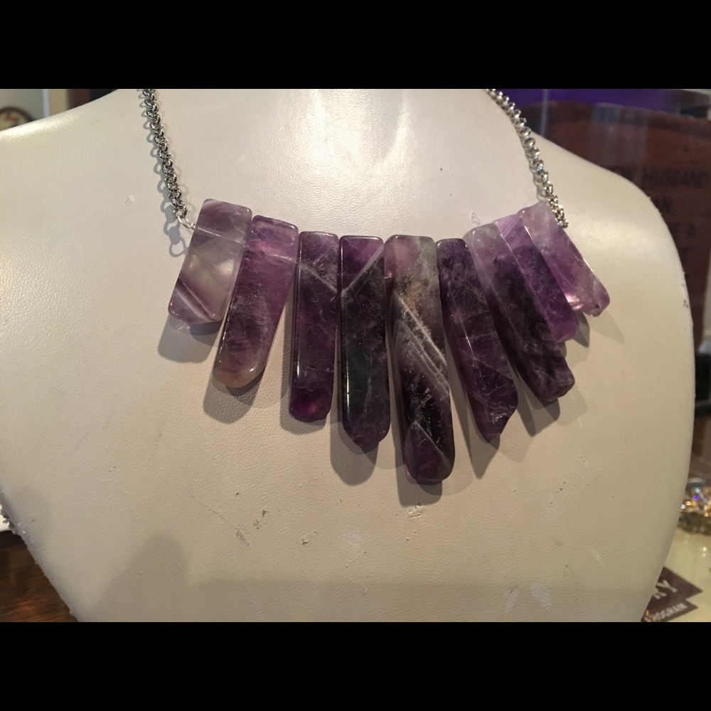 Amethyst Statement Necklace - image 4